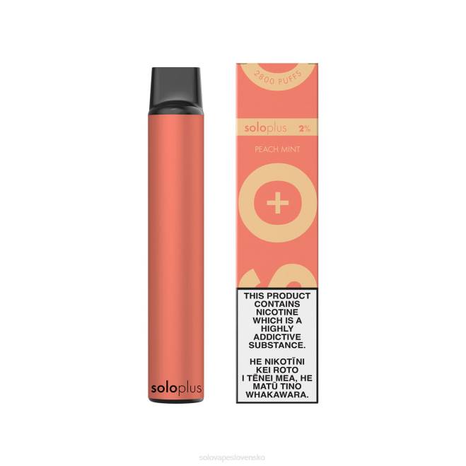 Solo Plus jednorazová vapa broskyňová mäta | Solo Vape Cena RNX623