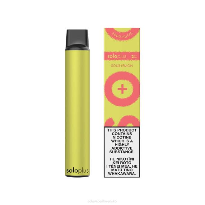 Solo Plus jednorazová vapa kyslý citrón | Solo Vape Slovensko RNX636
